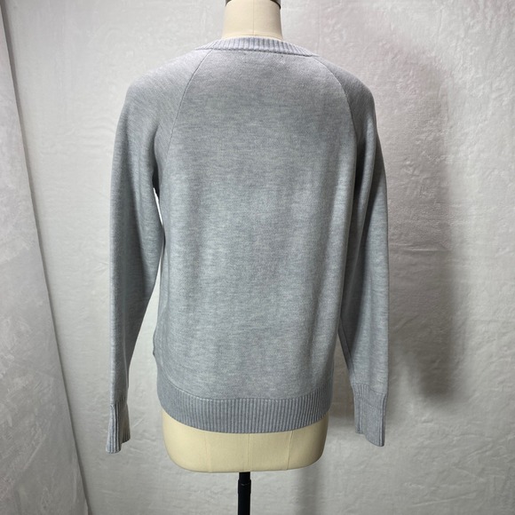 Witty Fox Light Blue Heathered Crew Neck Sweater Mature Casual Like New - Picture 6 of 10